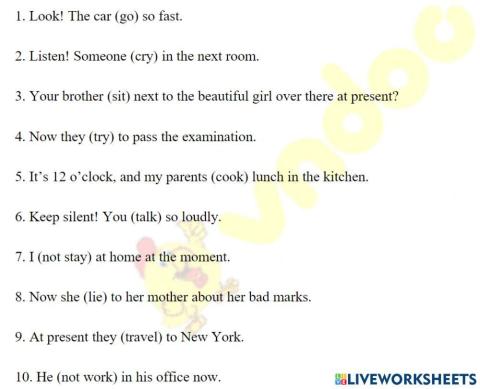 Present Continuous Tense