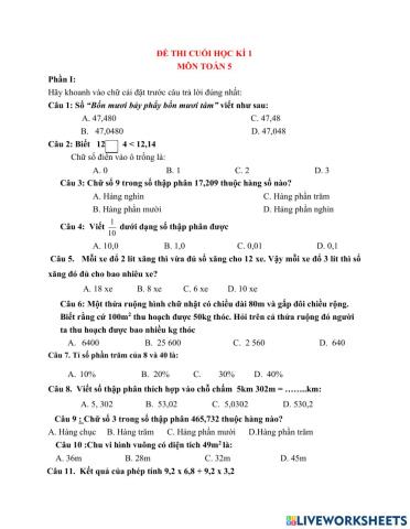 Toán cuối kì 1 5