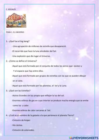 C. Sociales - El Universo-