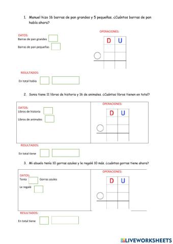 Problemas con llevadas