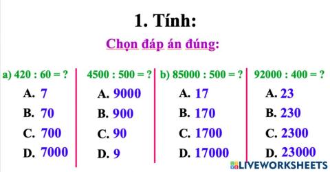 Chia hai số có tận cùng là các chữ số 0