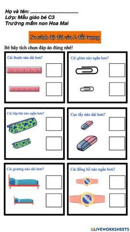 So sánh độ dài của 2 đối tượng