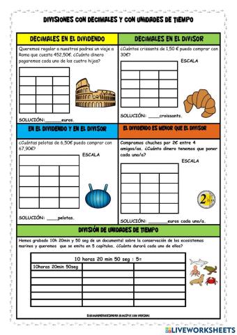 Divisiones con decimales