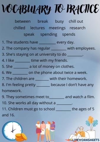Vocabulary to Practice