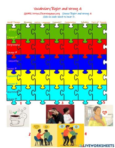 Right and Wrong Vocabulary 4