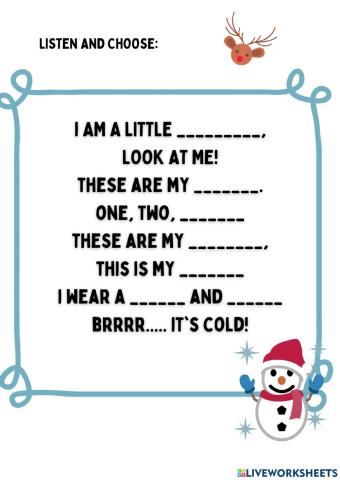 I am a little snowman