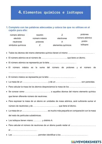 Elementos químicos e isótopos