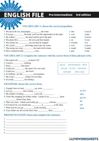 English File Pre-Int Unit 11