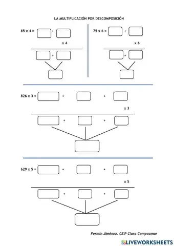Multiplicación por descomposición
