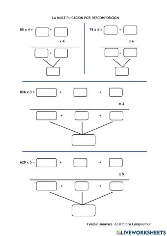 Multiplicación por descomposición