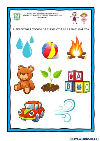 Elementos de la naturaleza