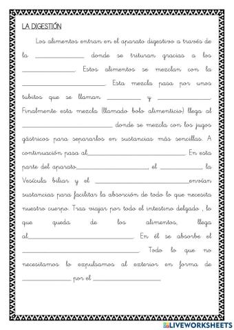La digestión