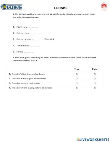 Listening: transportation