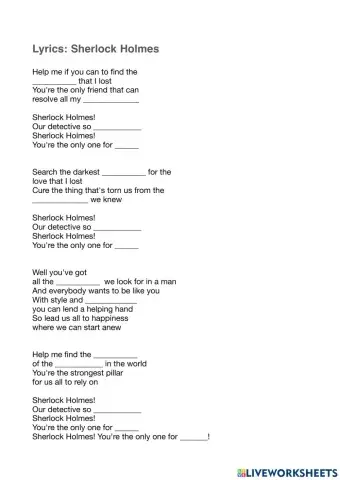 Sherlock Holmes Song