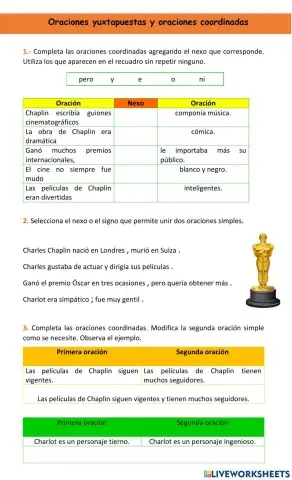 Oraciones coordinadas y yuxtapuestas