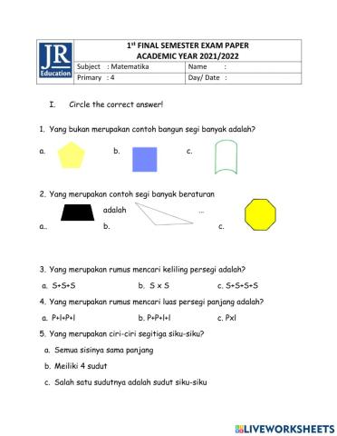 Final Semester Matematika P4