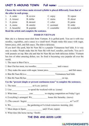 Tieng Anh Lop 6 Smart World - Unit 5