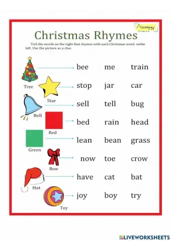 Christmas Rhyming Words