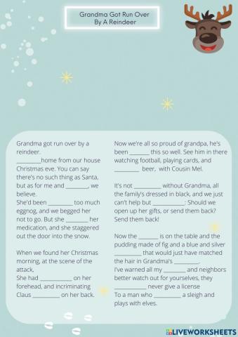 Grandma Got Run Over  By A Reindeer