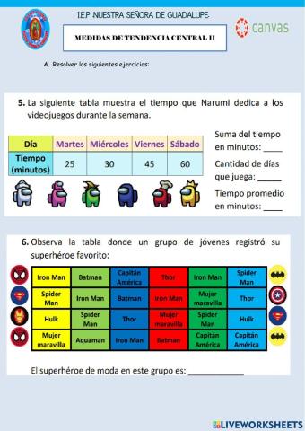 Medidas de Tendencia Central: Media aritmética y moda