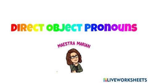Direct Object Pronouns