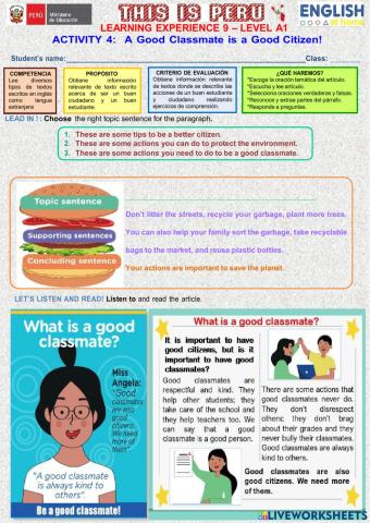 A Good Classmate is a Good Citizen!