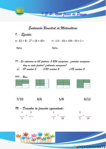Examen del matematicas