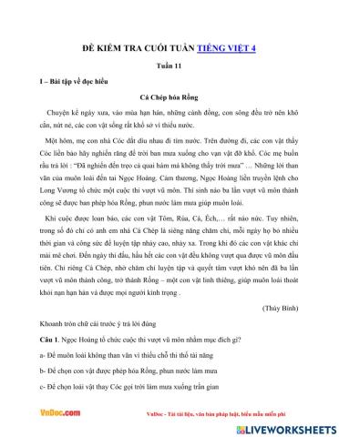 Luyện tập tiếng việt lớp 4