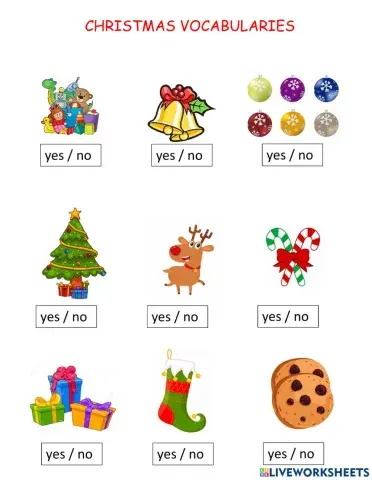 Christmas vocabularies