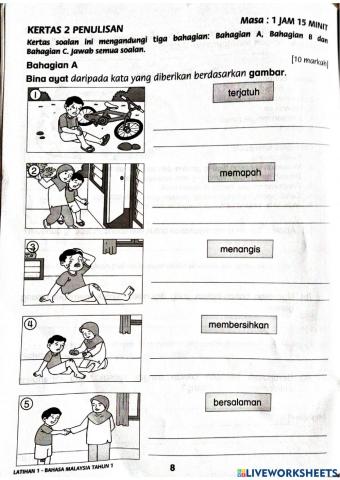 Penilaian pbd bahasa melayu tahun 1-bahagian c