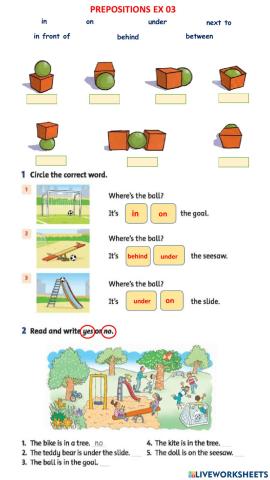Prepositions of place 03