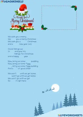 We wish you a merry Christmas