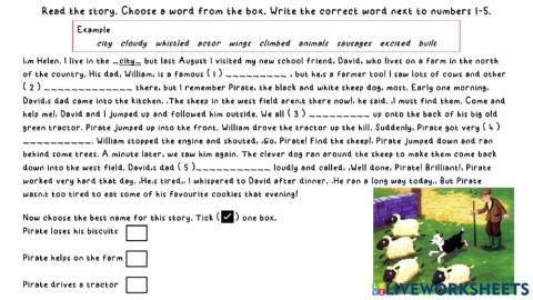 Drill 7 Moving and speaking