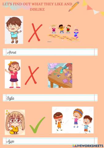 Production activity games and hobbies like dislike