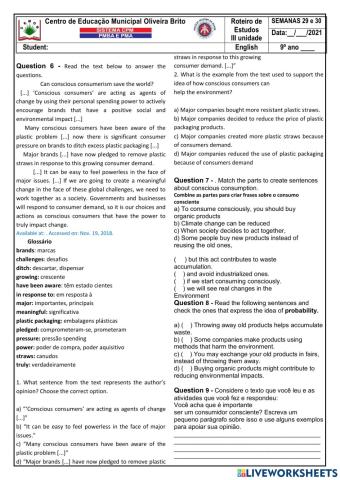 Environment and concious consumers