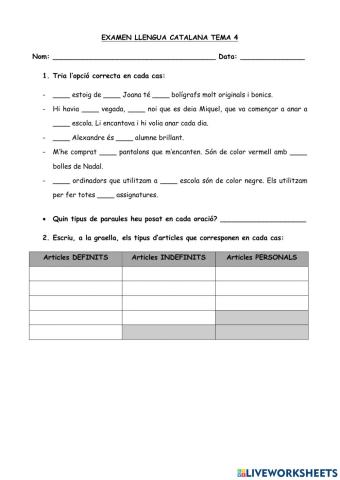 Examen Tema 4 Català