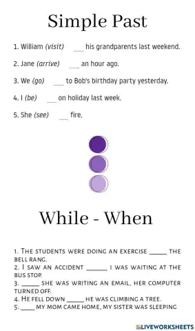 WHILE-WHEN and SIMPLE PAST