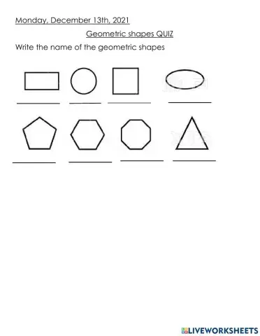 Geometric shapes
