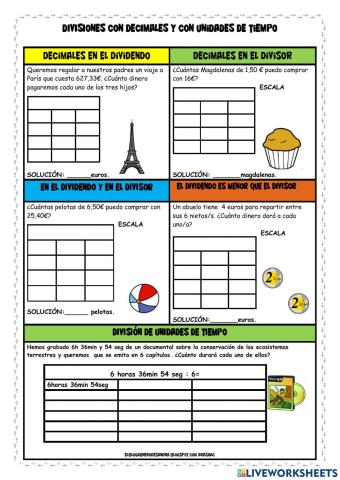 Divisiones con decimales