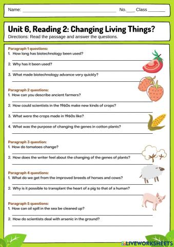 Changing Living things