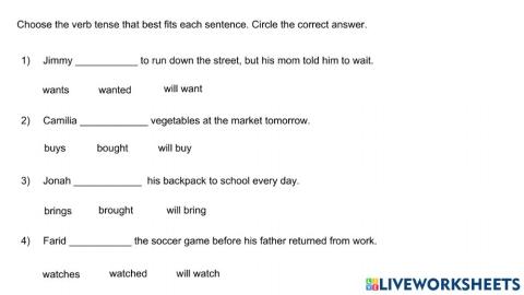 Language verb tenses