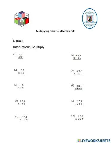 Multiplying decimals