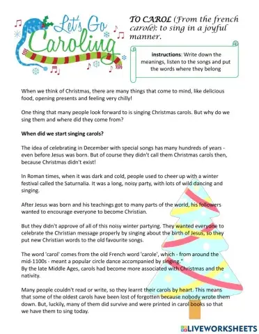 Christmas Carolers! (Middle School)