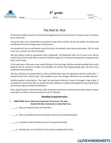 9-Vocab Exerc Nicholas reading NO SOUND