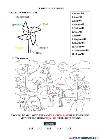 Lesson 15. coloring