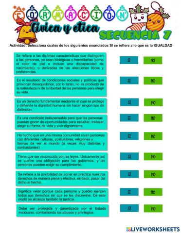 Secuencia 7 La igualdad y su vigencia