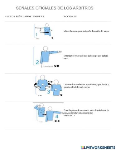 Señales de arbitraje del vóley