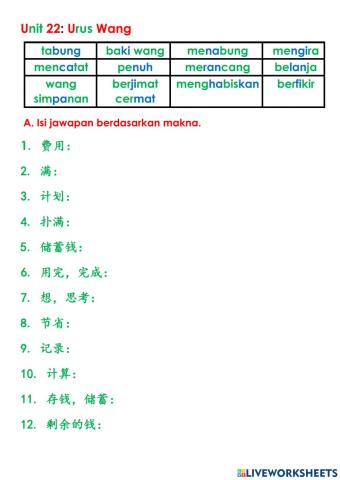 Bahasa Melayu Tahun 2 Unit 22