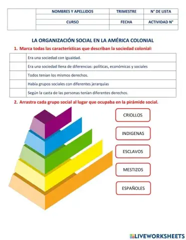 La organización en la américa colonial