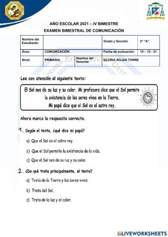 Evaluación decomunicación